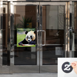 Reading Panda Optometrie Office Frontdoor anpassen Fensteraufkleber