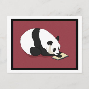 Reading Panda Postkarte