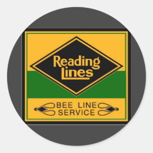 Reading Railroad, Bee Line Service Runder Aufkleber