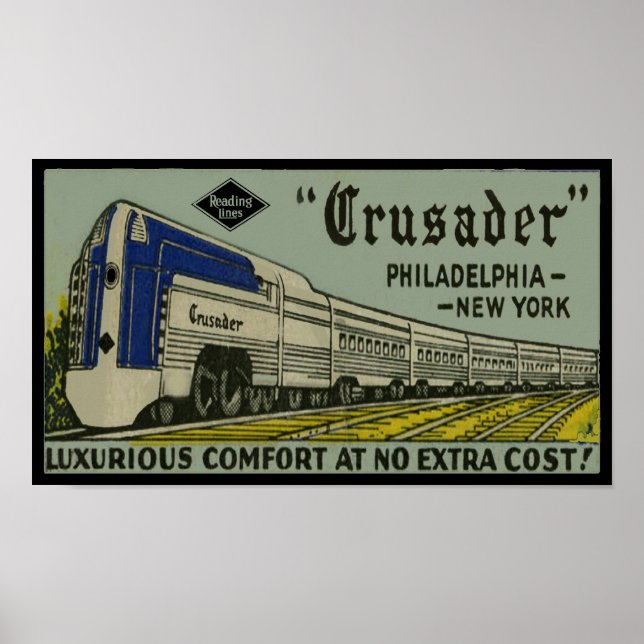 Reading Railroad Crusader 1937 Poster (Vorne)