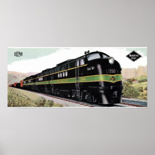 Reading Railroad Lines FT 250 Poster