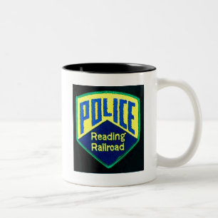 Reading Railroad Polizei-Patch Zweifarbige Tasse