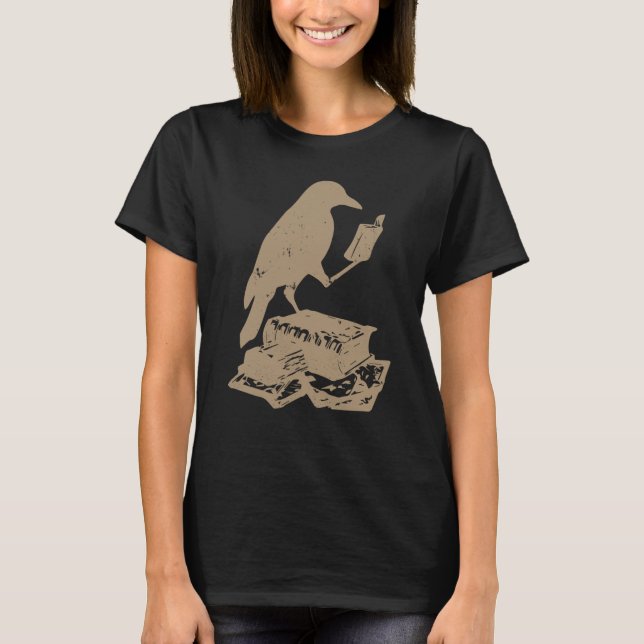 Reading Raven Pastel Goth Raven T-Shirt (Vorderseite)