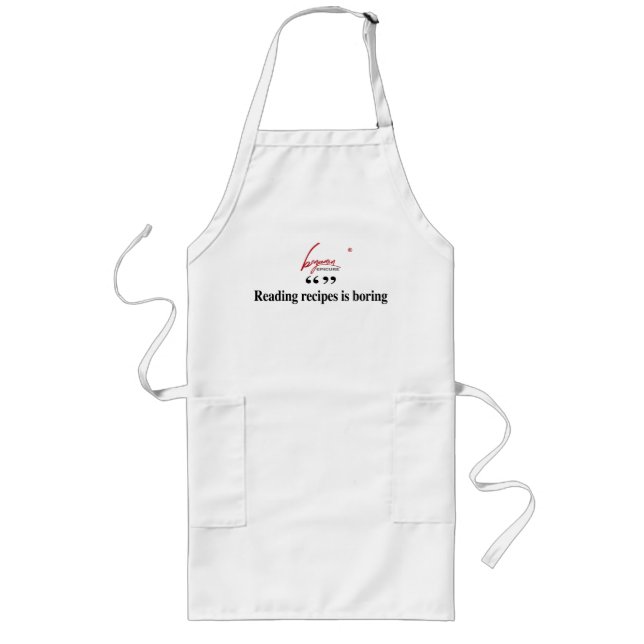 Reading recipes is boring Apron Lange Schürze (Vorne)