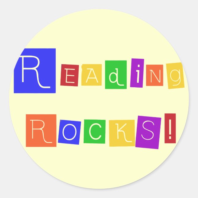 Reading Rocks Tshirts und Geschenke Runder Aufkleber (Vorderseite)