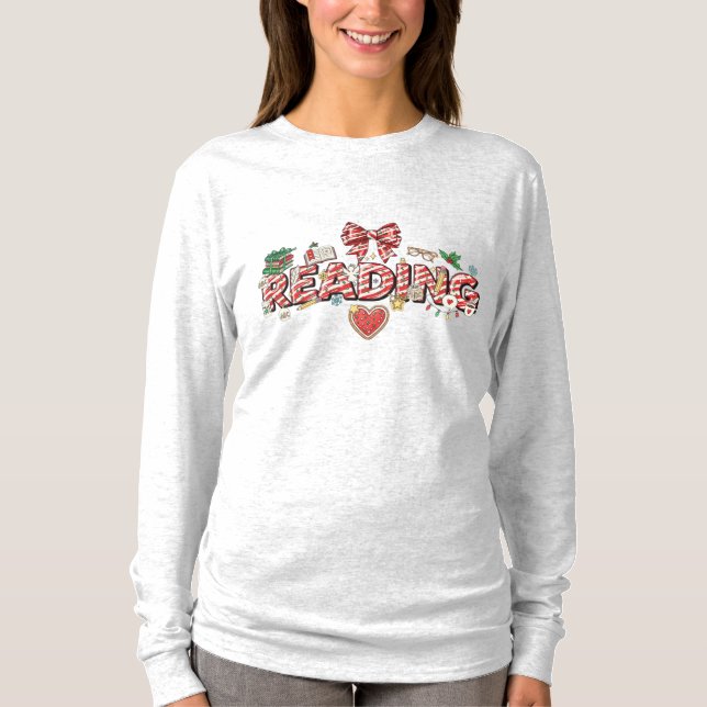 Reading School Weihnachten Langarm T-Shirt (Vorderseite)