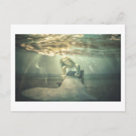 Reading Under Sea bezaubernde originale Fantasy Ar Postkarte