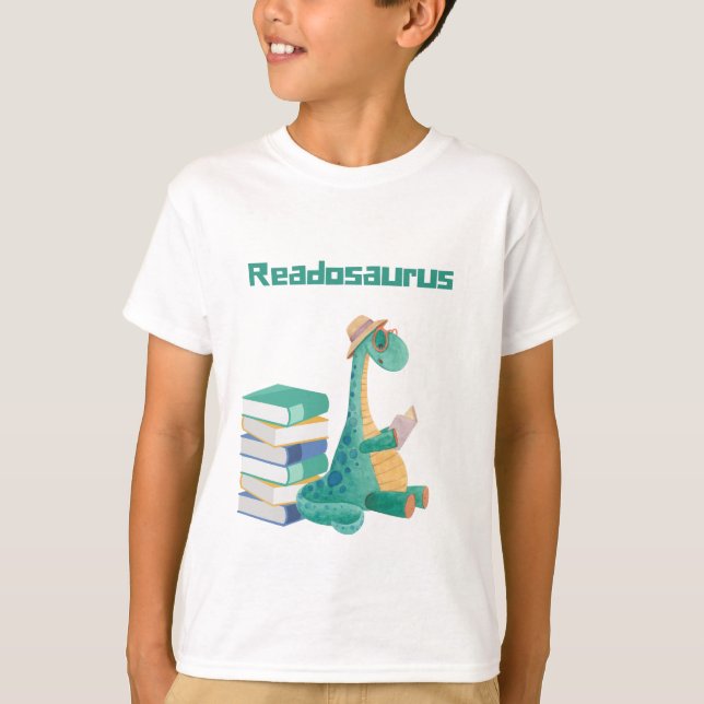 Readosaurus dinosaurier Lesebuch T-Shirt (Vorderseite)