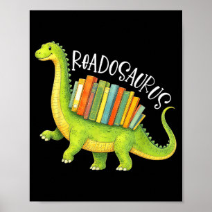 Readosaurus lustiger Dinosaurier Bücherliebhaber B Poster