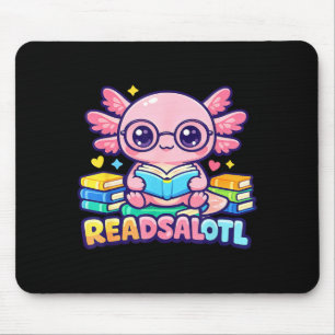 Readsalotl süßer Axolotl Bücherwurm Mousepad