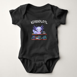 Readsolotl Buchliebhaber Funny Axolotl Baby Strampler
