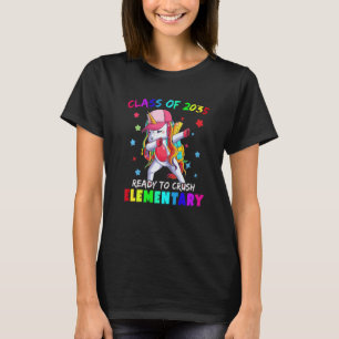 Ready Crush Elementary 2035 Dabbing Einhorn Rücken T-Shirt