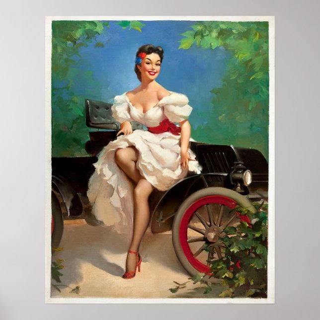 Ready for a Ride Pin Up Poster (Vorne)
