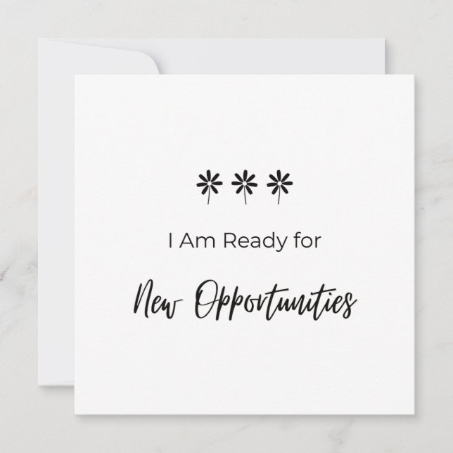 Ready for New Opportunities Einladung (Vorderseite)