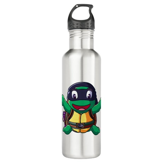 Ready for School Turtle Kids Edelstahlflasche (Vorderseite)