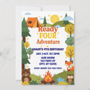 Ready FOUR Abenteuer, 4. Geburtstag Einladung