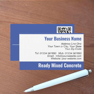 Ready Mixed Concrete QR Code Business Card Visitenkarte