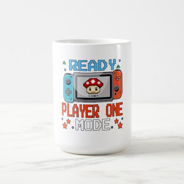Ready Player One Mode Pixel Art Gaming Shirt Kaffeetasse (Mittel)
