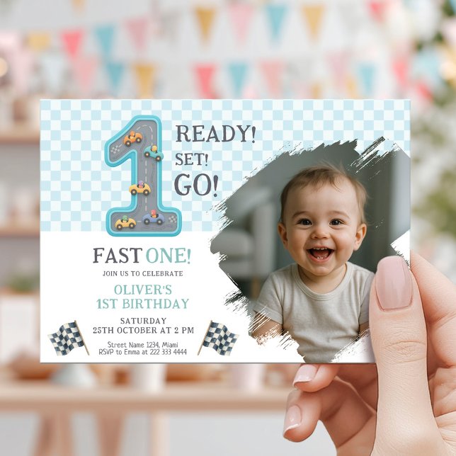 Ready Set Go 1st Birthday Einladung (Von Creator hochgeladen)