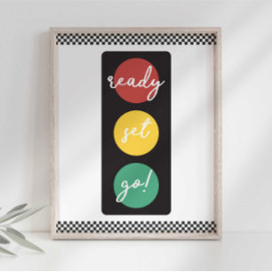 Ready Set Go Race Party signieren Fotodruck