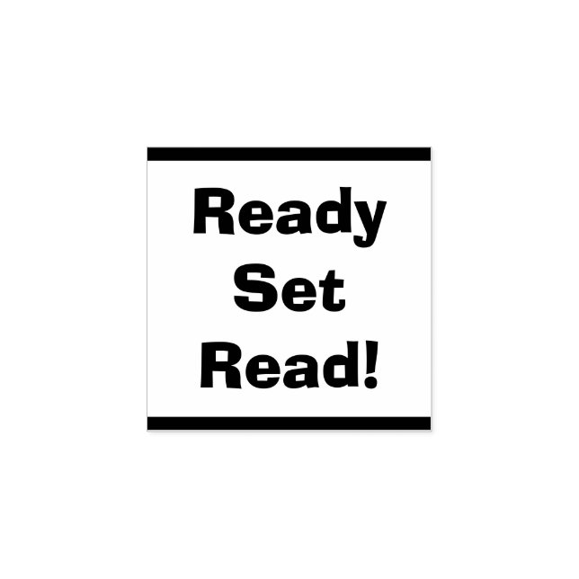 Ready Set Read Lehrer-Klassenbibliothek Holz  Gummistempel (Prägung)