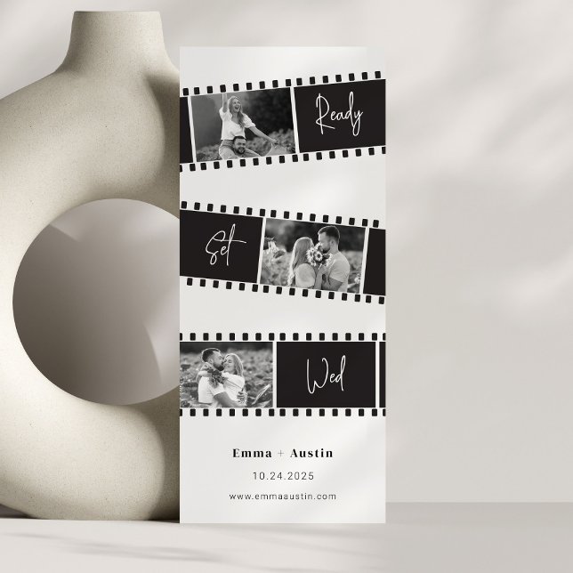 Ready Set Wed Foto Save the Date Film Einladung (Von Creator hochgeladen)