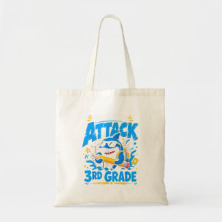 Ready To Attack 3rd Grade Shark First Day Of Tragetasche