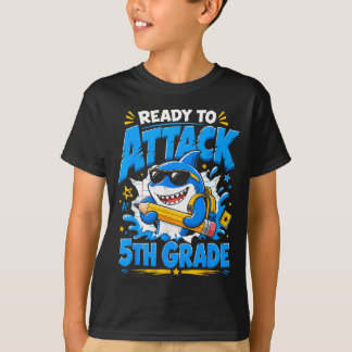 Ready To Attack 5th Grade Shark First Day Of T-Shirt