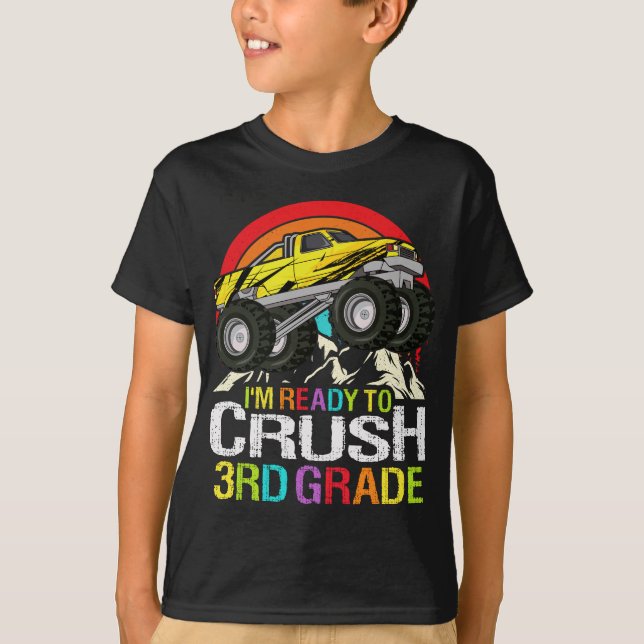 Ready To Crush 3rd Grade School Monster truck T-Shirt (Vorderseite)