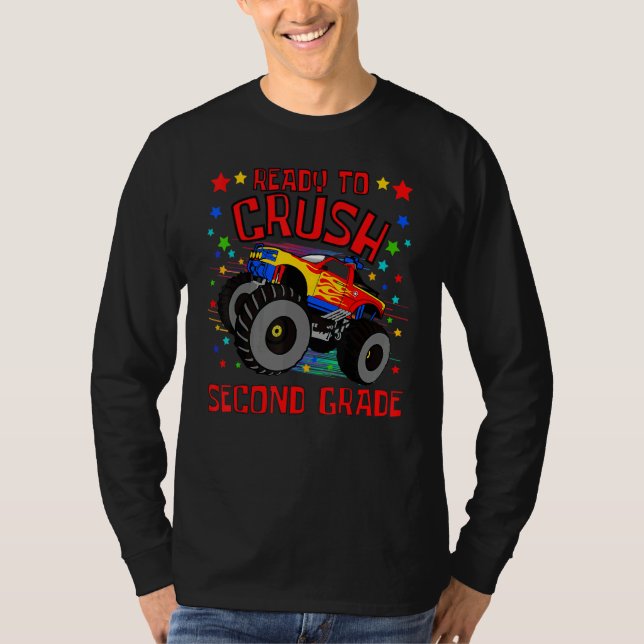 Ready to Crush Second Grade Inspiring Boys And Tru T-Shirt (Vorderseite)