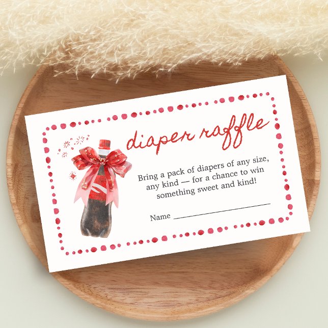 Ready to Pop Baby Shower Diaper Raffle Begleitkarte (She's Ready to Pop Cola Baby Shower Diaper Raffle)