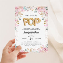"Ready to Pop" Florale Baby-Shower-Ballons