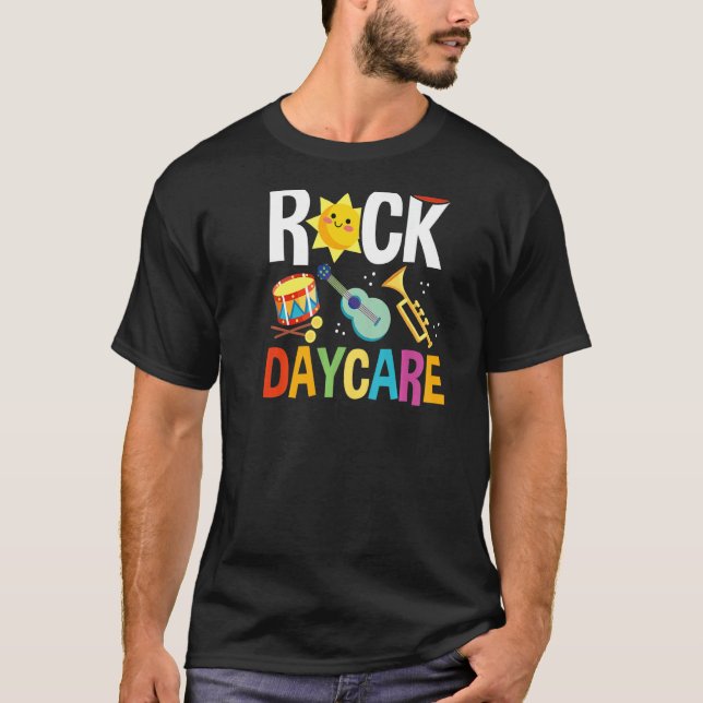 Ready To Rock Daycare BACKPRINT Babysitter T-Shirt (Vorderseite)