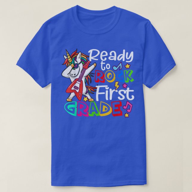 Ready To Rock First Grade Back To School T-Shirt (Design vorne)