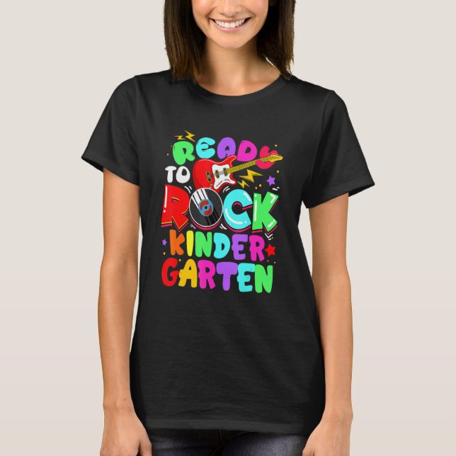 Ready To Rock Kindergarten First Day Of School Boy T-Shirt (Vorderseite)