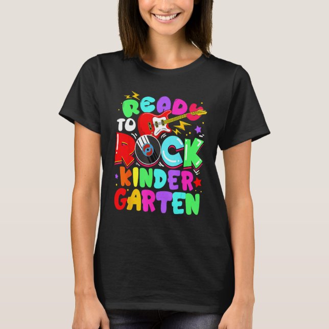 Ready To Rock Kindergarten First Day Of School Boy T-Shirt (Vorderseite)