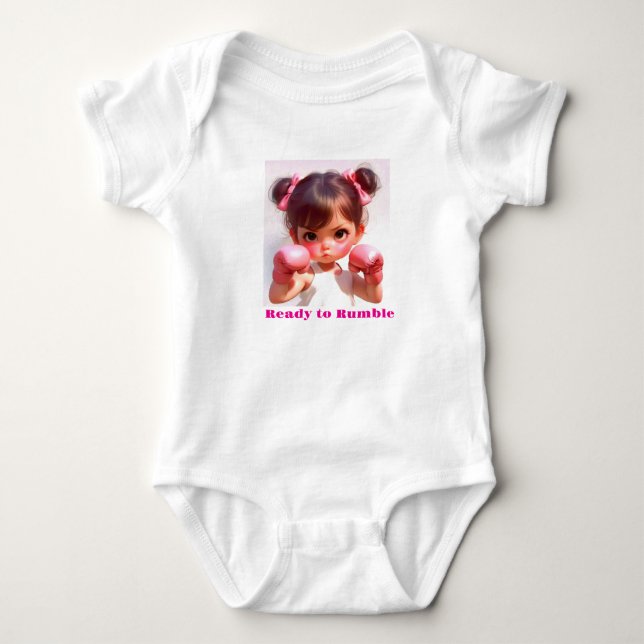 "Ready to Rumble" Baby Bodysuit. Strampler (Vorderseite)