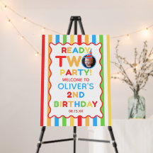 Ready Two Party 2. Geburtstag Foto Willkommensschi