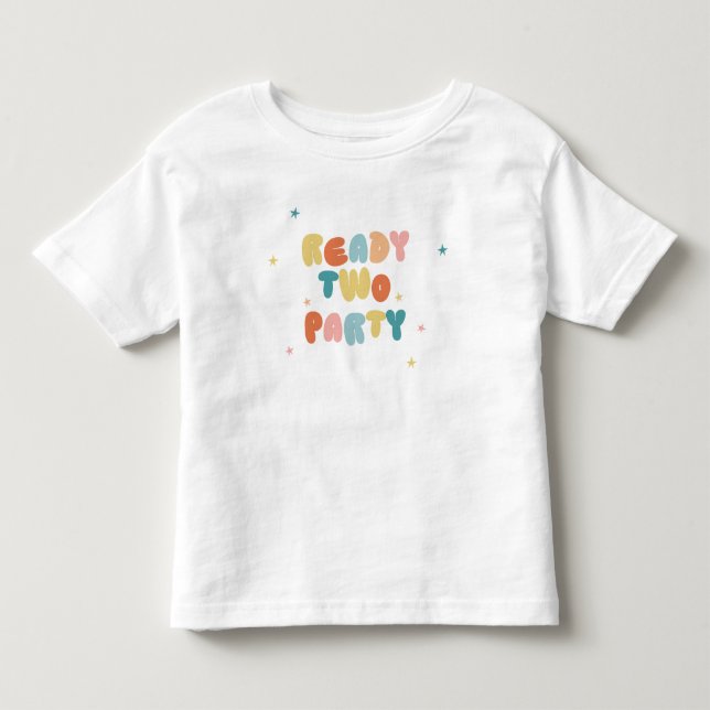 Ready Two Party Birthday T-Shirt for Boy or Girl (Vorderseite)