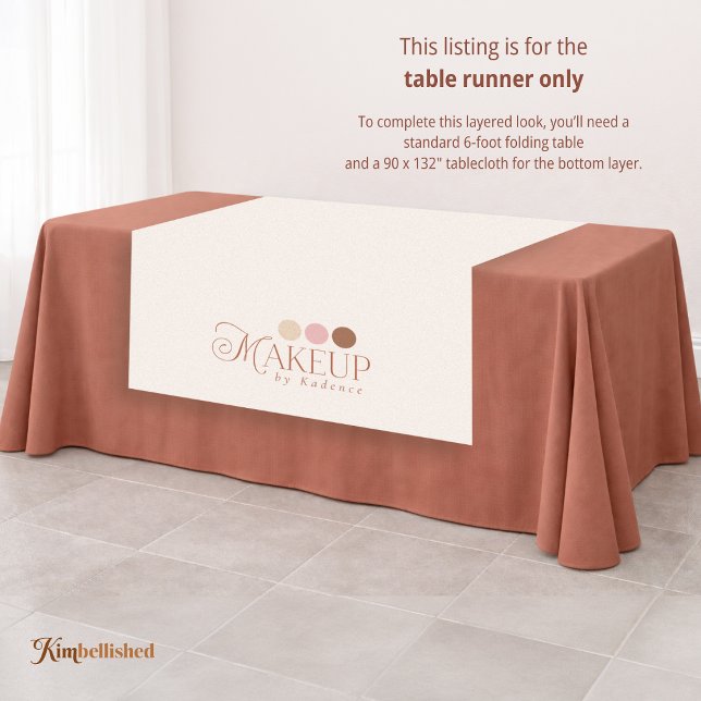 Readymade Logo Makeup Artist Tablecloth Runner Tischdecke (Von Creator hochgeladen)