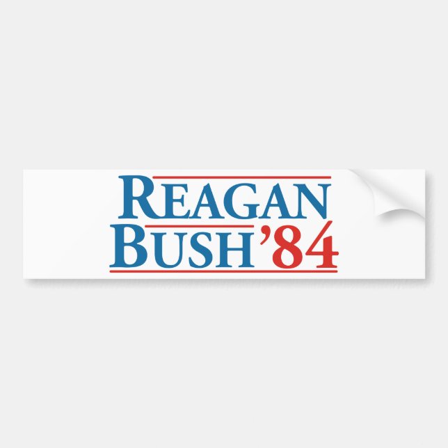 Reagan Bush '84 Autoaufkleber (Vorne)