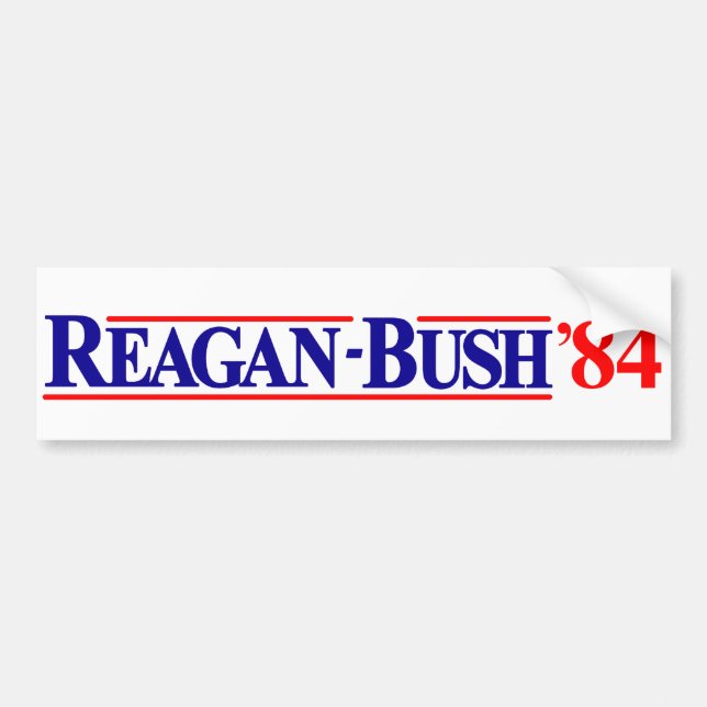 Reagan Bush 84 Autoaufkleber (Vorne)