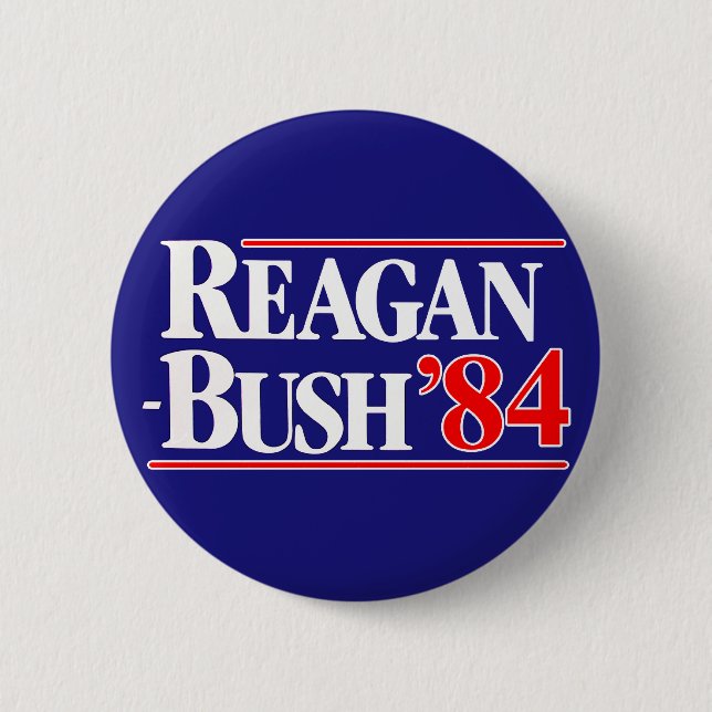 Reagan Bush 84 Button (Vorderseite)