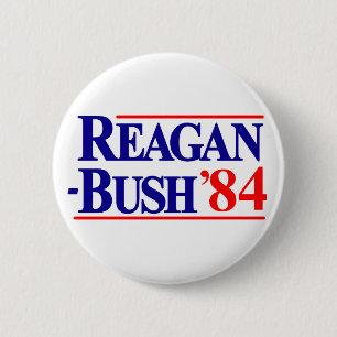 Reagan Bush 84 Button
