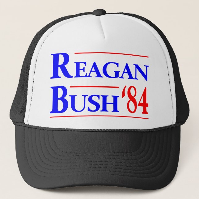 Reagan Bush '84 Truckerkappe (Vorderseite)