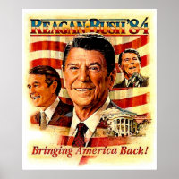 REAGAN FÜR PRÄSIDENT Vintage Kampagnenwerbung