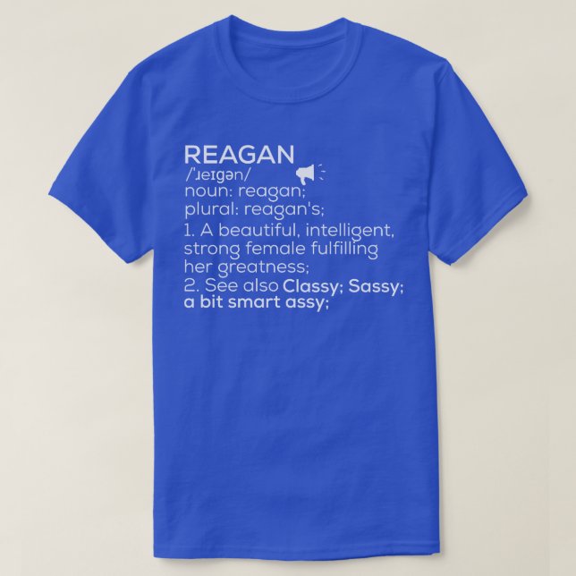Reagan Name Reagan Definition Reagan weiblicher Na T-Shirt (Design vorne)
