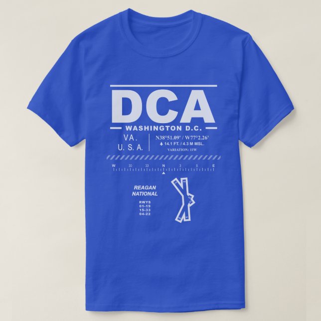 Reagan National Airport DCA T-Shirt (Design vorne)