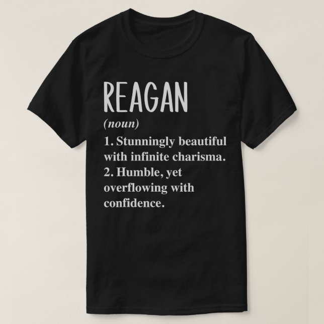 Reagan Vorname Definition Personalisiertes Geschen T-Shirt (Design vorne)
