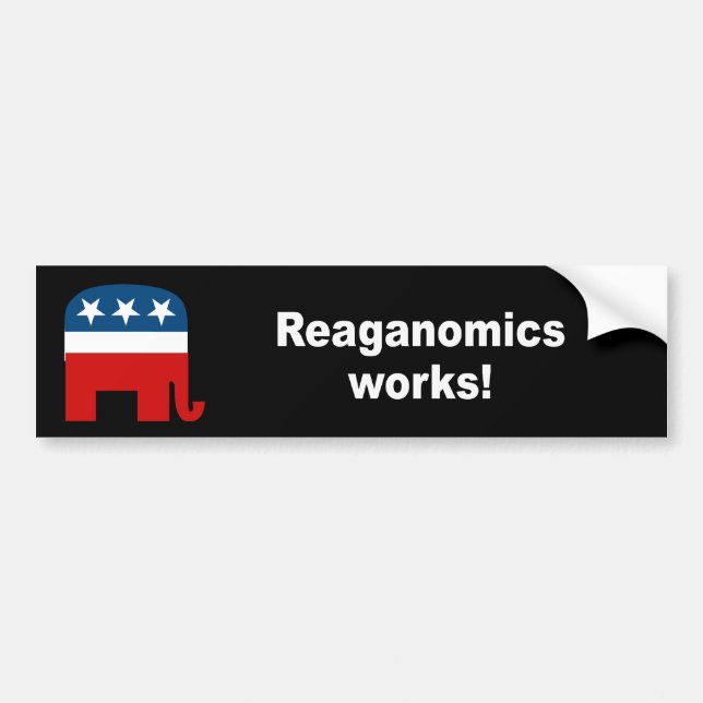 Reaganomics Arbeiten Autoaufkleber (Vorne)